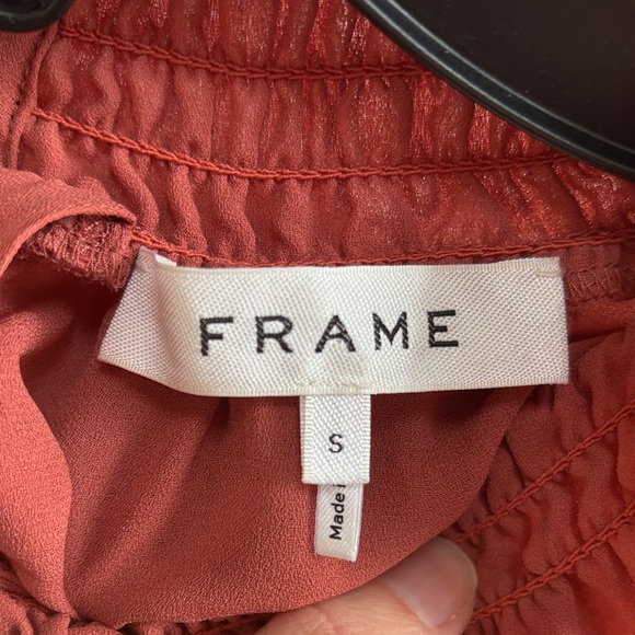 Frame Denim Ruffled Red Blouse - Picture 2 of 3